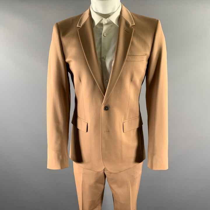 H & M MARGIELA Size 40 Camel Wool Notch Lapel Suit