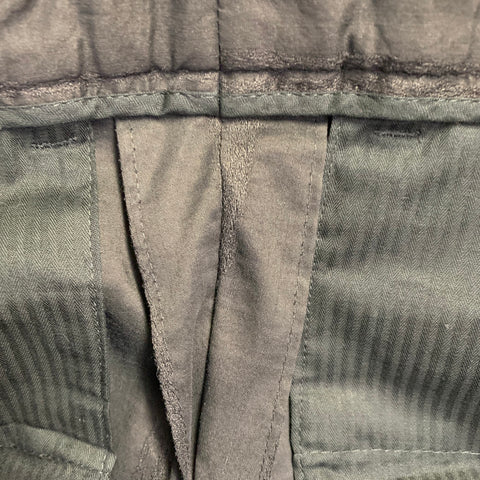 JOHN VARVATOS Size 32 Black Stripe Ramie Blend Flat Front Dress Pants