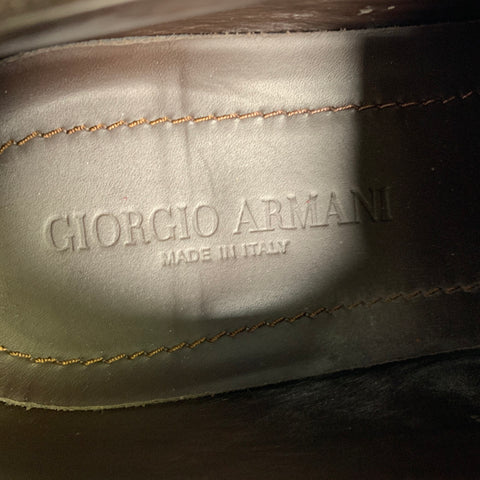 GIORGIO ARMANI Size 8 Brown Leather Oxford Lace Up Shoes