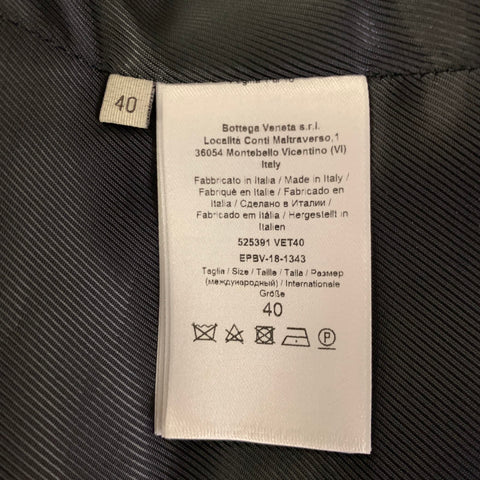 BOTTEGA VENETA Size 4 Yellow Wool Polyamide Chain Stitch Blazer