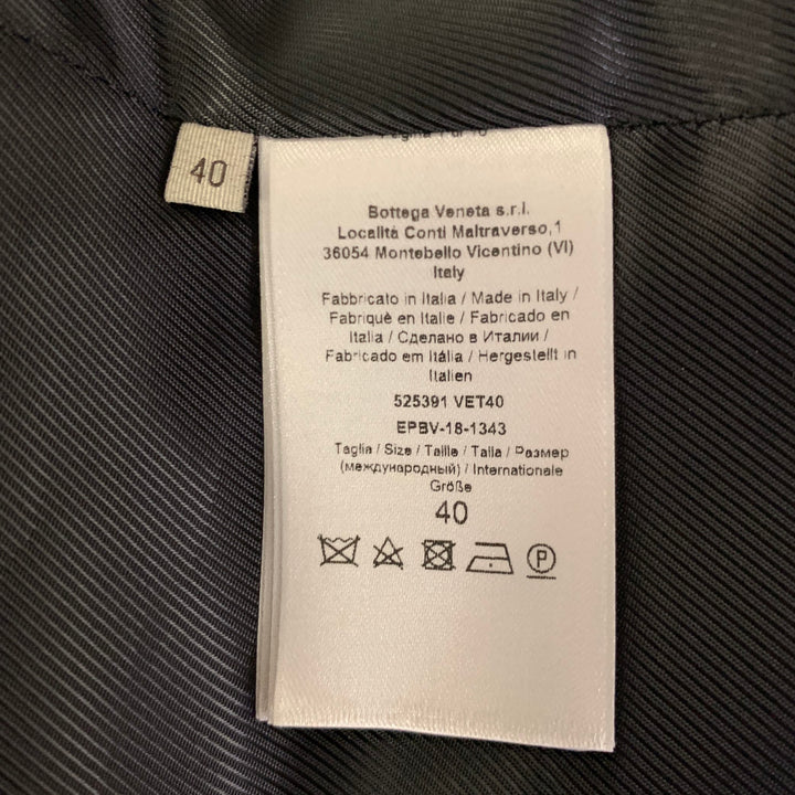 BOTTEGA VENETA Size 4 Yellow Wool Polyamide Chain Stitch Blazer