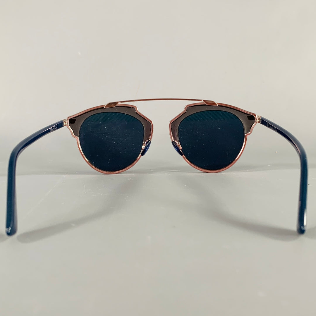 CHRISTIAN DIOR So Real Pink Grey Stripe Metal Sunglasses