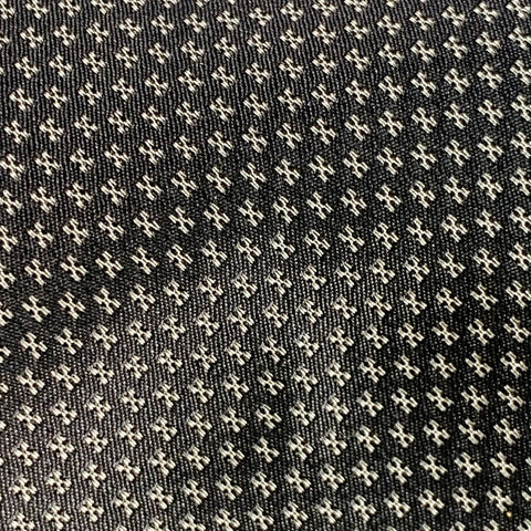 THEORY One Size Black White Dots Silk Jacquard Skinny Tie