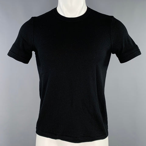 THEORY Size S Black Wool Crew Neck T-shirt