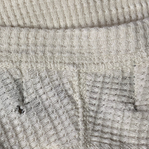 RRL by RALPH LAUREN Size L Cream Waffle Knit Cotton Crew Neck Pullover