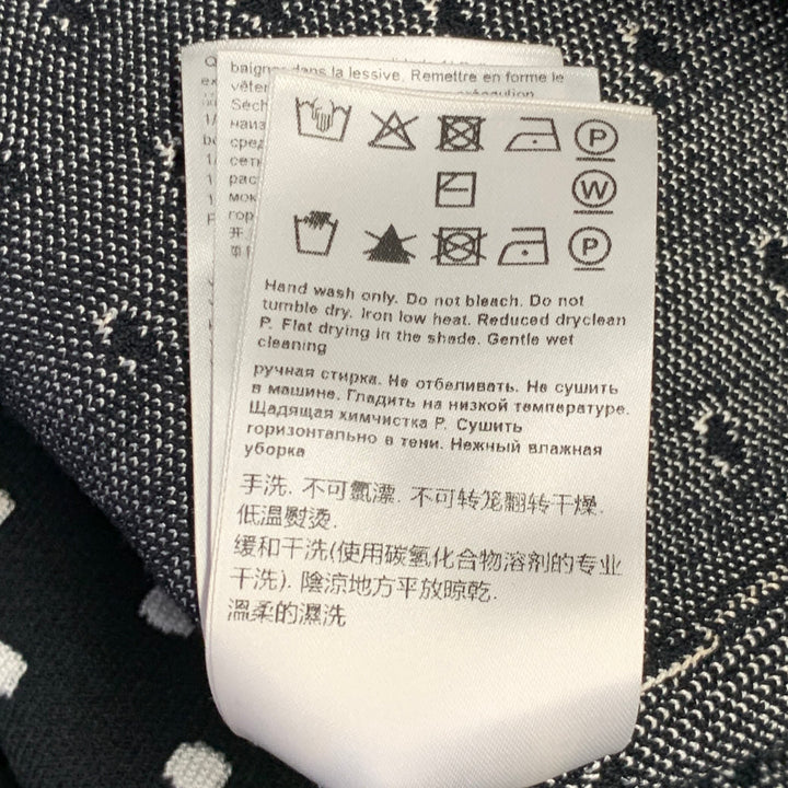 ESCADA Size M Black White Viscose Blend Polka Dot Pencil Midi Skirt