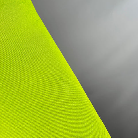 MAISON VALENTINO 2022 Size S Neon Green White Silk One Pocket Oversized Camp Shirt