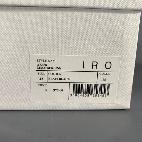 IRO Size 9 Black Leather Lace Up Boots