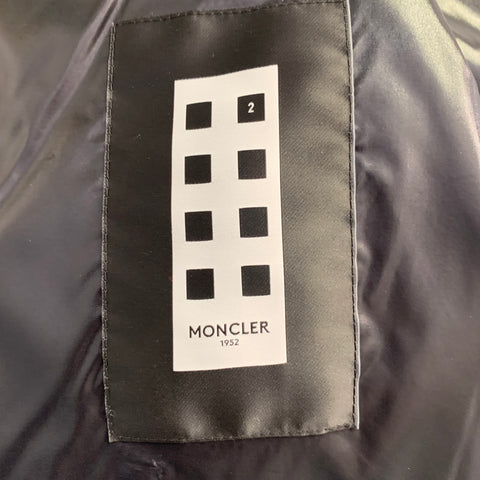 MONCLER x AWAKE SS20 Size XL Black White Print Polyamide Padded Vest