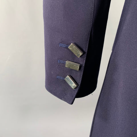 CLAUDE MONTANA Size S Purple Wool Shoulder Pads Jacket