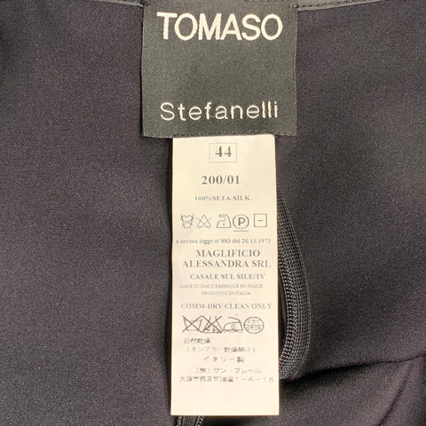 TOMASO STEFANELLI Débardeur décontracté en soie noire Taille 8
