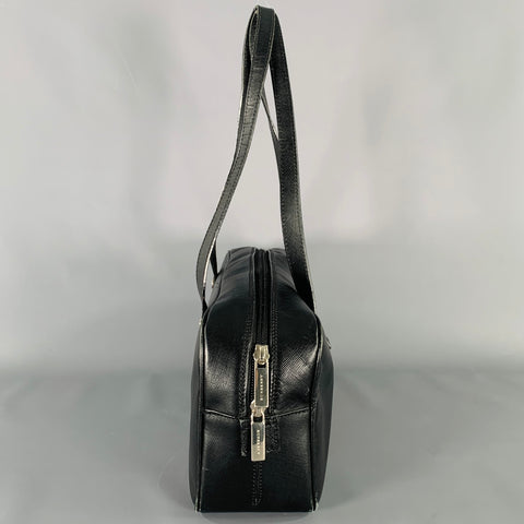BURBERRY Black Saffiano Leather Top Handles Bag