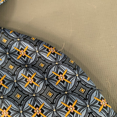 BEAU TIES LTD. Blue Gold Stars Bow Tie