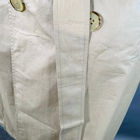 PIERRE BALMAIN Vintage Size XL Beige Cotton Double Breasted Trench Coat