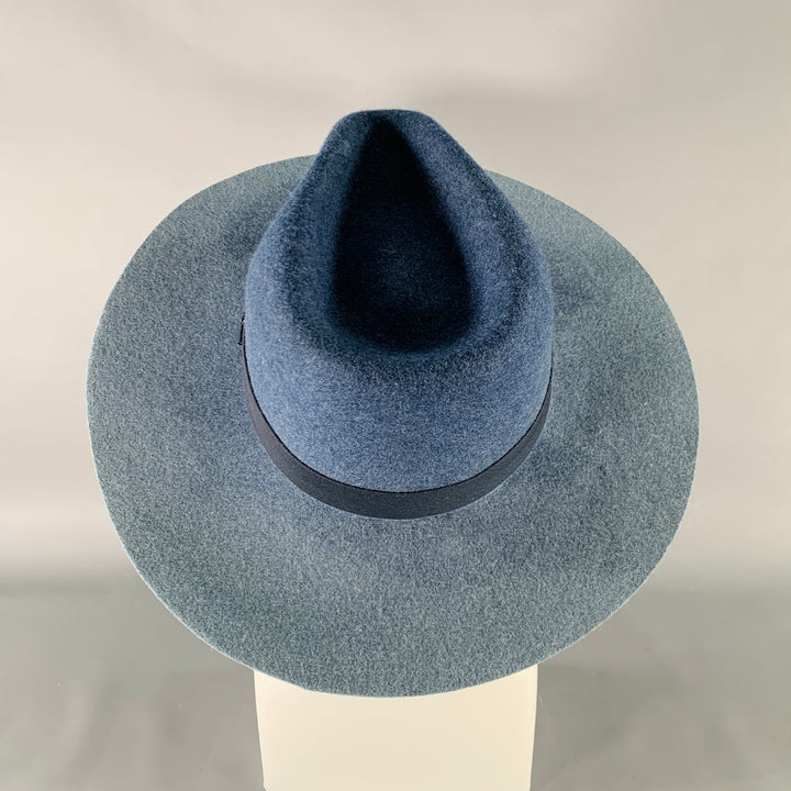 GOORIN BROTHERS Size L Blue Ombre Wool Felt Fedora Hat