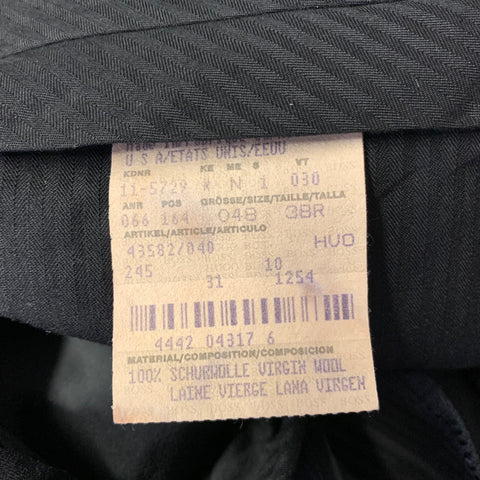 HUGO BOSS Size 38 Navy Pinstripe Wool Notch Lapel Suit