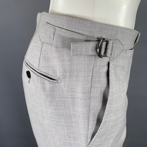 ATELIER MUNRO Size 32  Light Grey Wool Slim Fit Dress Pants
