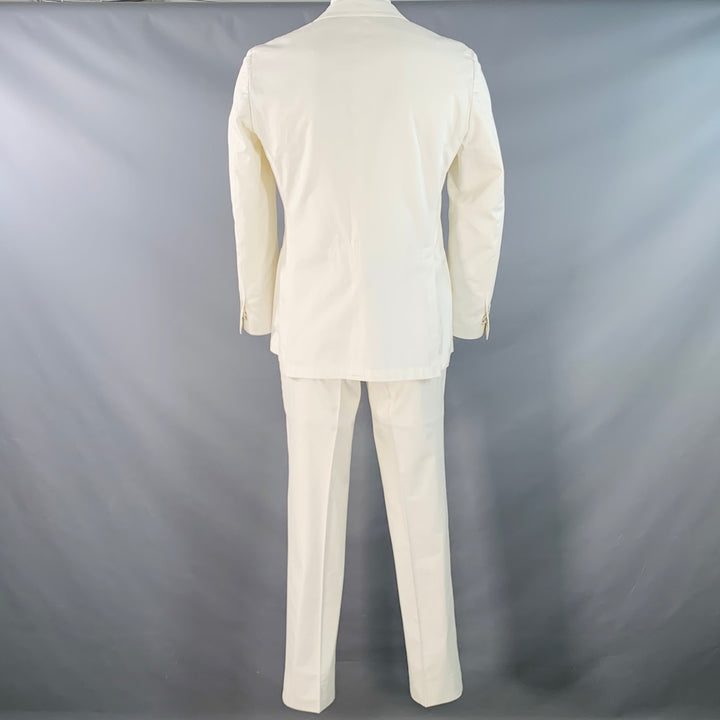 SUIT SUPPLY Size 42 Regular White Cotton Notch Lapel Suit