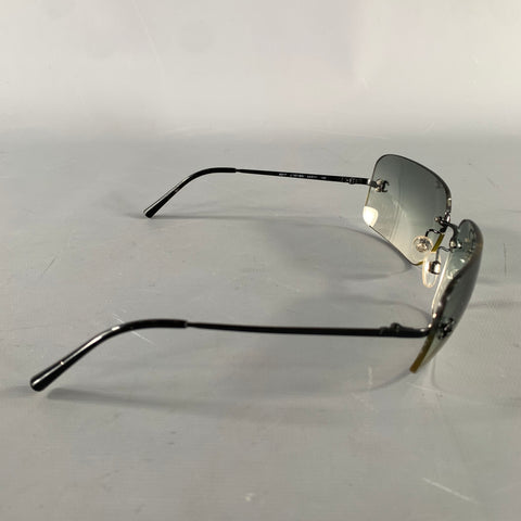 CHANEL Black Green Sunglasses