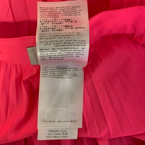 VALENTINO Size XS Pink Polyester Pleated Asymmetrical Skirt