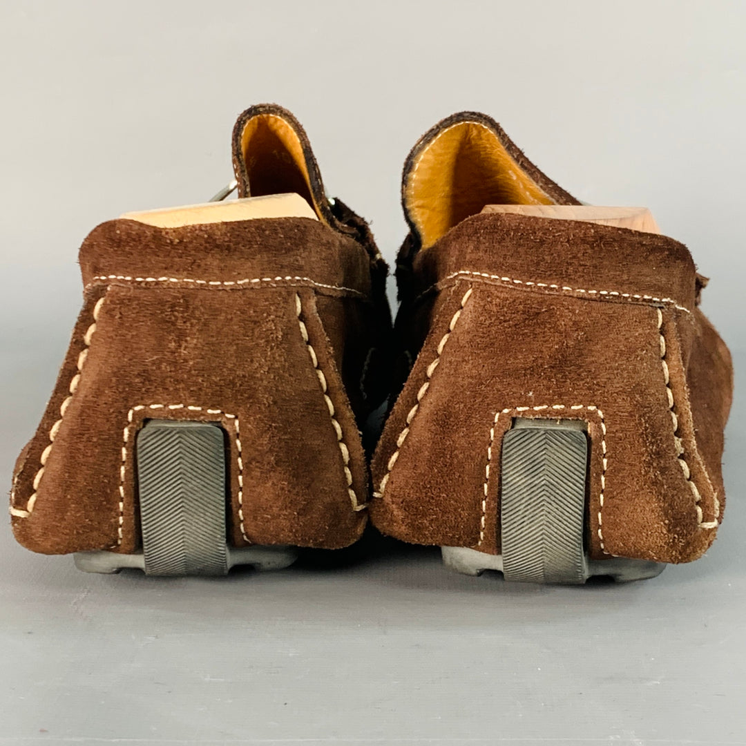 TO BOOT NY Size 10.5 Brown Silver Suede Horsebit Slip On  display picture 3