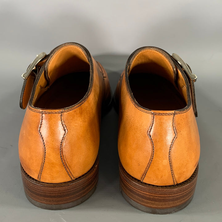 BARRETT Size 9.5 Tan Brown Leather Monk Strap Loafers