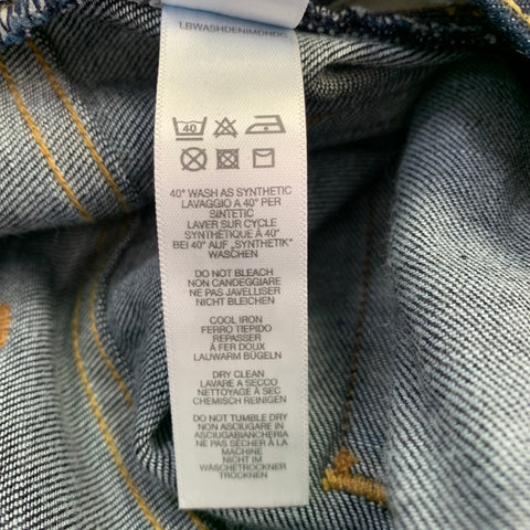 PS by PAUL SMITH Size 31 Indigo Contrast Stitch Cotton Blend Straight Jeans