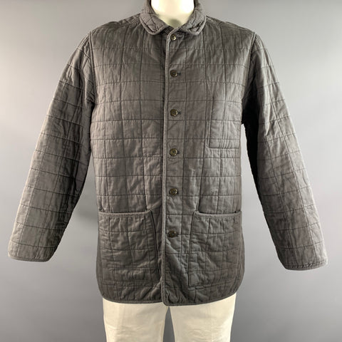 ALEX CRANE Size XL Grey Quilted Cotton Chore Jacket