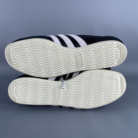 ADIDAS JAPAN Size 10.5 Black White Leather Two Tone Low Top Sneakers