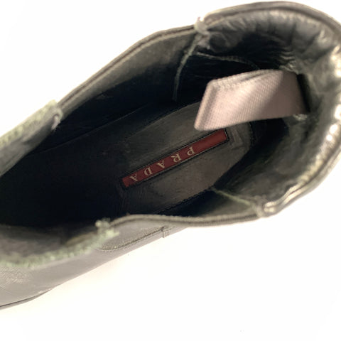 PRADA SPORT Size 9 Black Leather Boots