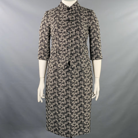 michael kors black and white dress Striped Stretch Knit Polo Dress in BLACK/WHITE