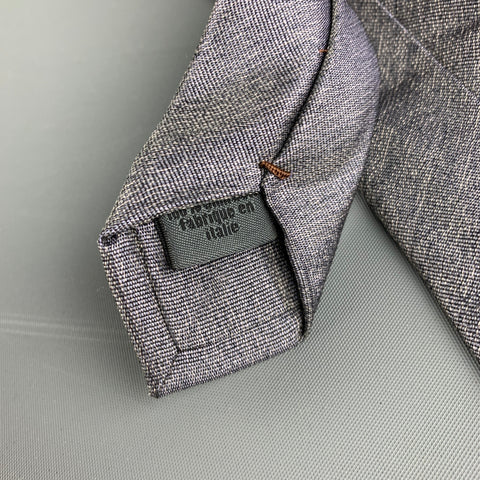 JOHN VARVATOS Purple Charcoal Diagonal Stripe Silk/viscose Tie