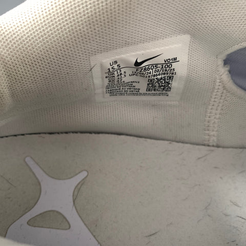 NIKE Size 15.5 White Silver Mixed Patterns Canvas Basketball Sneakers