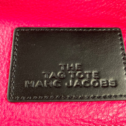 MARC JACOBS Pink Fuchsia Pebble Grain Leather Tote Bag