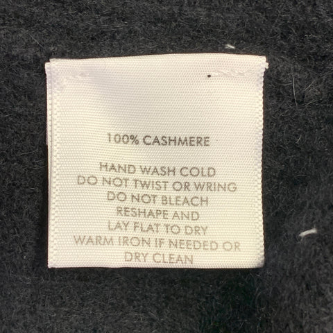WHITE+WARREN Size M Black Cashmere Knit Mock Neck Pullover