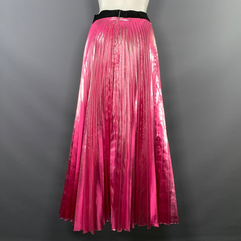 CHRISTOPHER KANE Size XS Pink Polyester Metallic A-Line Skirt
