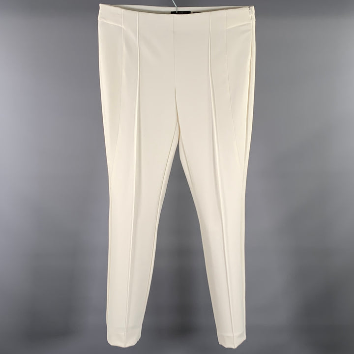LAFAYETTE 148 Size 8 White Polyamide Bend Trouser Cut Casual Pants