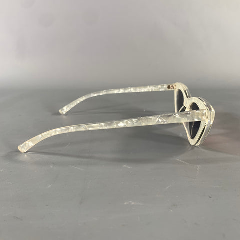 ADAM SELMAN White Acetate Sunglasses