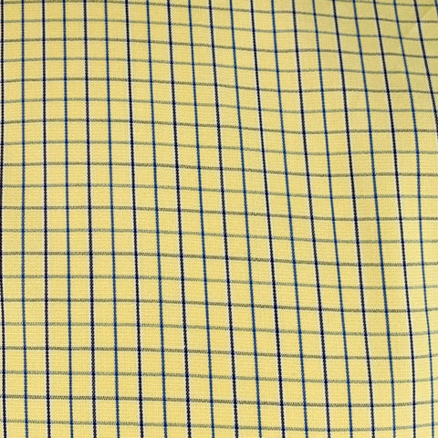 PINK Size M Yellow Blue Checkered Cotton French Cuff Long Sleeve Shirt