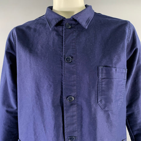 LE MONT ST.MICHEL Size L Navy Cotton Chore Jacket