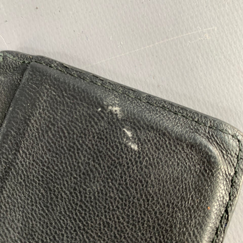 ALEXANDER MCQUEEN Black Spine Embossed Leather Cardholder Wallet