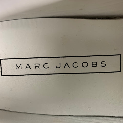 MARC JACOBS Zapatillas sin cordones de cuero texturizado dorado talla 7.5