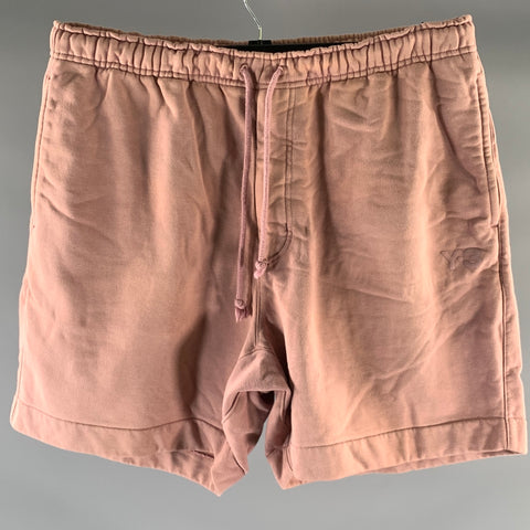 Y-3 Size L Dusty Pink Polyester Blend Sweat Shorts