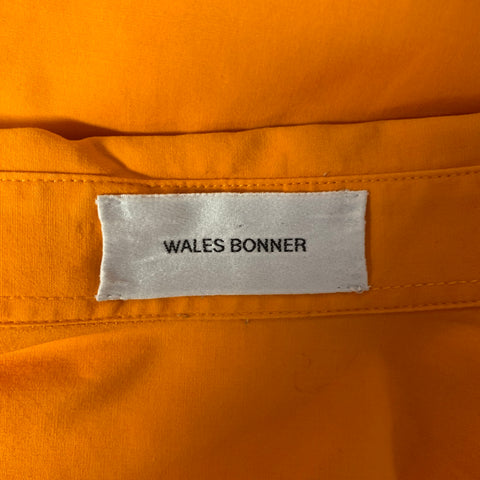 WALES BONNER Size S Orange Cotton Long Sleeve Shirt