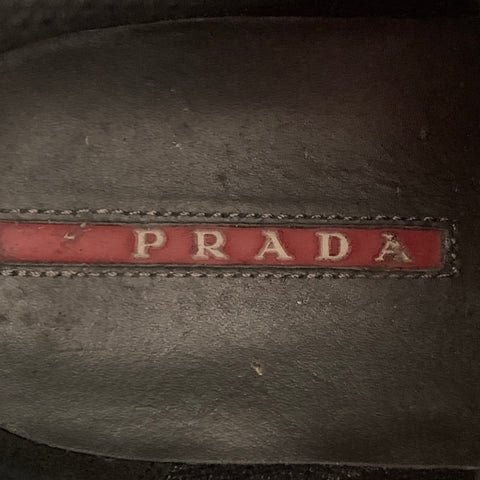 PRADA SPORT Size 10.5 America's Cup Silver Leather Nylon Mesh Ankle Sneakers