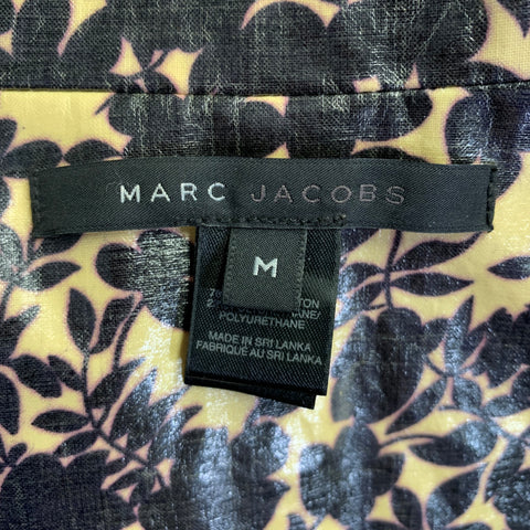 MARC by MARC JACOBS Size M Brown Beige Cotton Polyurethane Floral Coat