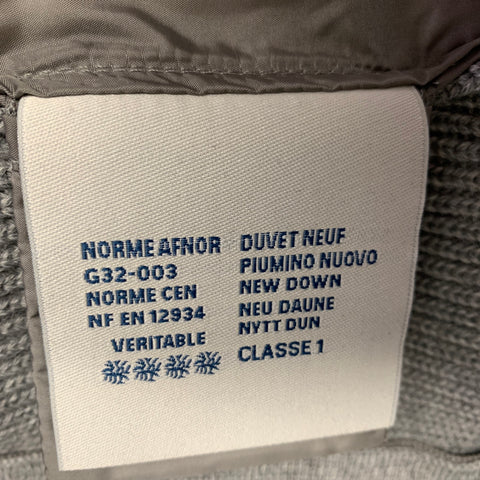 MONCLER Size XL Grey Knit Wool Acrylic Hooded Jacket