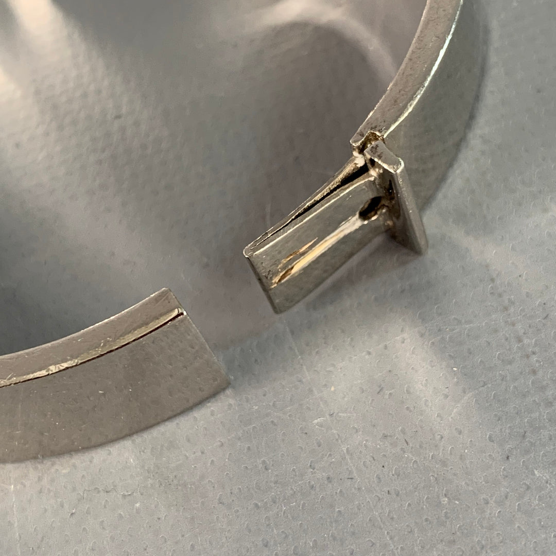 SAINT LAURENT Sterling Silver Gold Cuff Bracelet