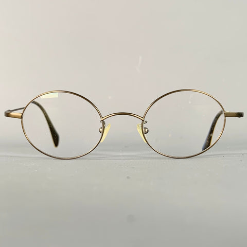 GIORGIO ARMANI Silver Metal Round Eyewear Readers