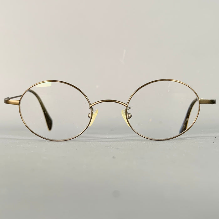GIORGIO ARMANI Silver Metal Round Eyewear Readers
